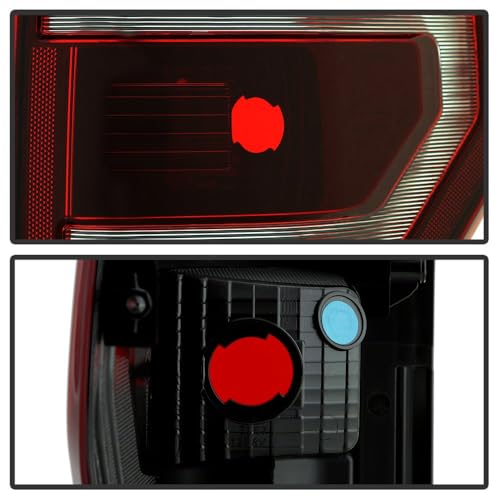 Ford F150 18-20 Spyder (POE) Halogen Tail Light - Signal-3157(Not Included) ; Reverse-3157(Not Included) ; Brake-3157(Not Included) - Set Dark Red/Smoke (No Blindsport)