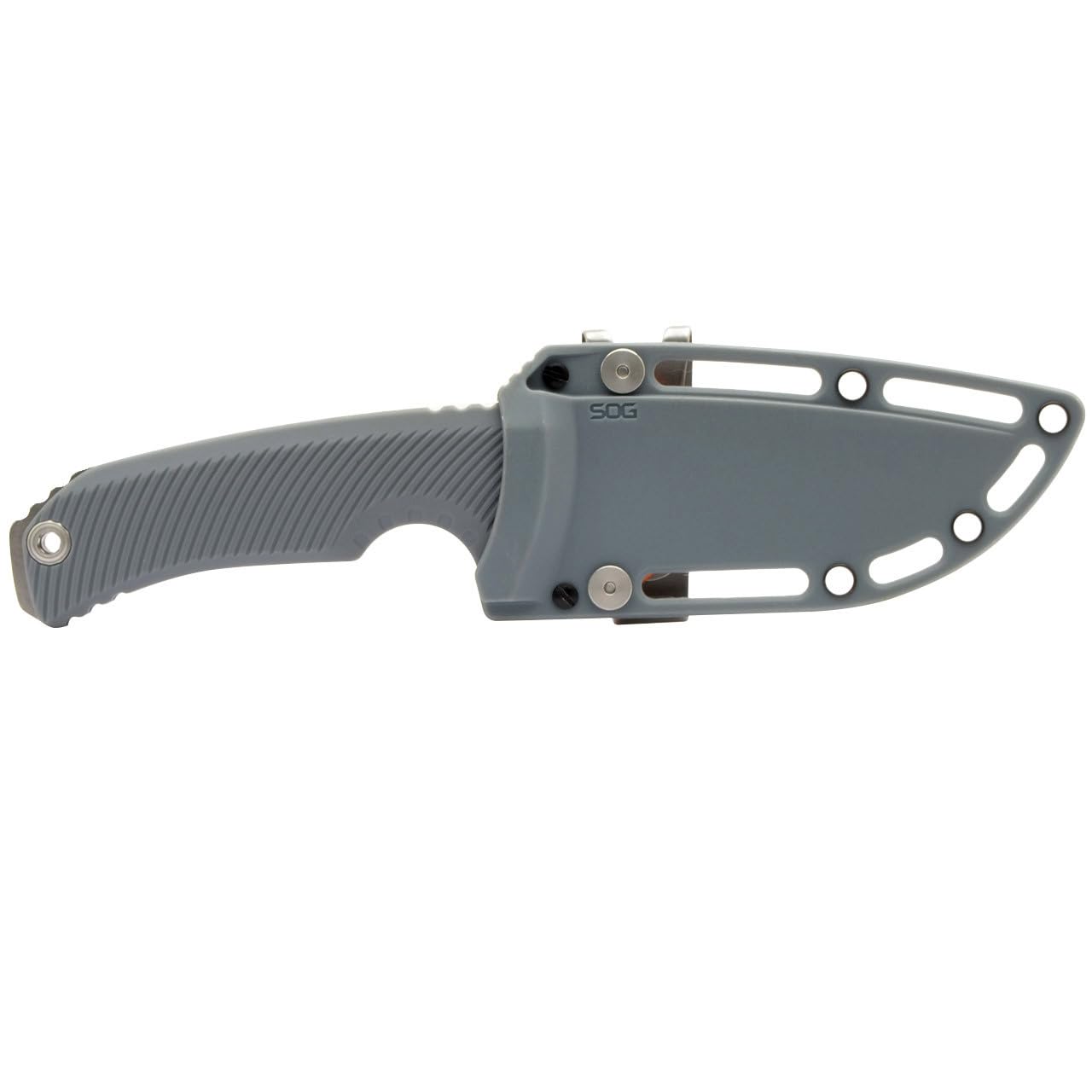 SOG FX Tellus Full-Sized Fixed Blade Knife 4.2" Full-Tang CRYO 440C Steel Blade GRN Handle UMS Compatible Sheath, Wolf Gray