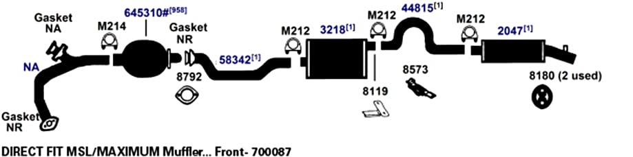 700087 AP Exhaust Products Muffler Exhaust