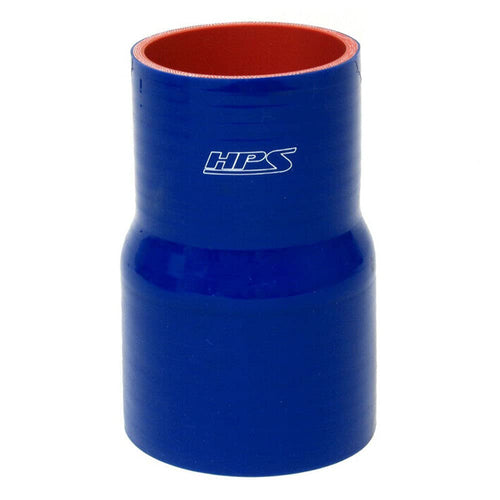 HPS Silicone HTSR-450-500-L4-BLUE High Temperature 4-ply Reinforced Reducer Coupler Hose, 40 PSI Maximum Pressure, 4" Length, 4-1/2" > 5" ID, Blue