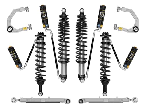 ICON 3-4" Lift, Stage 6 Suspension System for 2021-2023 Ford Bronco, Non-Sasquatch, CDXS, Billet, Heavy Rate Rear Spring