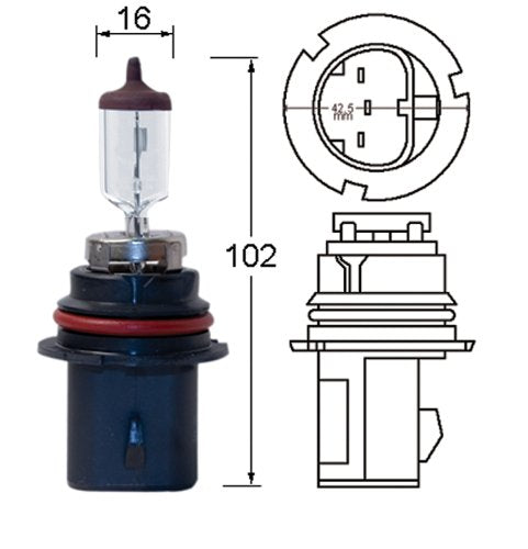 Hella H71070387 HB5 Optilux XB Series 9007 Xenon White Halogen Bulbs, 12V, 100/80W, 2 Pack