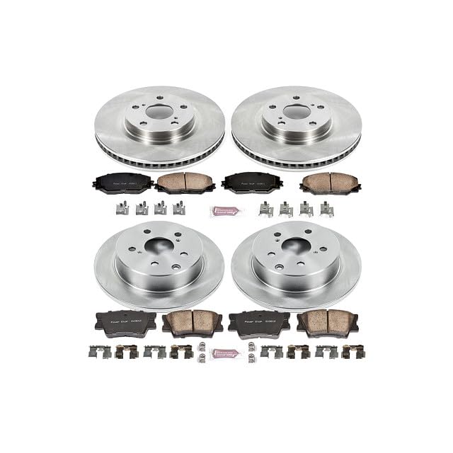 POWERSTOP Autospecialty KOE4101 Front and Rear Replacement Brake Kit-OE Brake Rotors & Ceramic Brake Pads For 2006-2018 Toyota Rav4 [Application Specific]