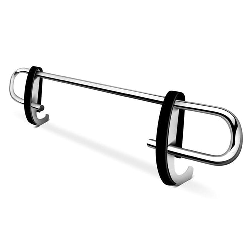 Rear Bumper Guard Black Horse Double Tube Stainless Steel Compatible with 2009-2014 Volkswagen Routan|2008-2016 Chrysler Town & Country|2008-2018 Dodge Grand Caravan-8DGCASS