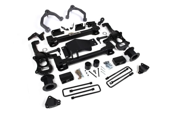 4 inch Zone Offroad Full Suspension Lift Kit (Fr & Rr) | No Shocks | Compatible with GMC Sierra 1500 Denali 4WD, 2024 Chevrolet Silverado 1500 High Country, LTZ, and PPV 4WD (2019-2023)