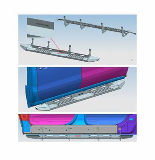 Heavy Duty Black Horse Armour Steel Running Boards Compatible w/ 09-10 Ram 1500 (Excludes.Chassis cab Diesel Models)|10-24 Ram 2500/3500/4500/5500-AR-DOD185