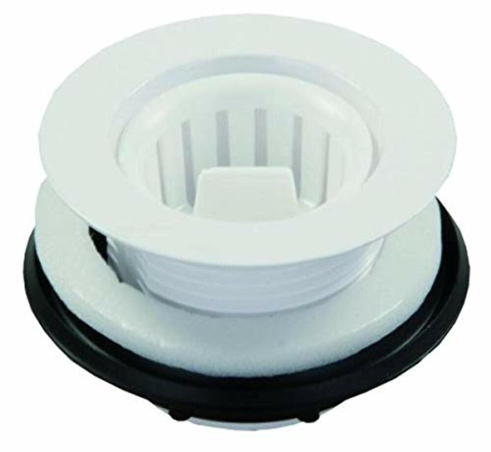 Strainer JR Products with Threaded Basket - White