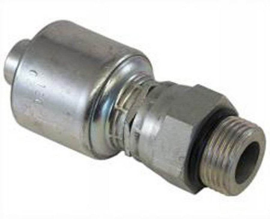 MegaCrimp Gates 6G-10MBX Couplings, Male O-Ring Boss Swivel, Zinc Plated Carbon Steel, 3.21", 3/8" ID