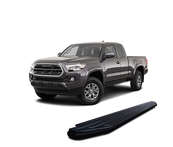 Peerless Black Horse Running Boards Compatible with 2005-2023 Toyota Tacoma-PR-T579BK Black