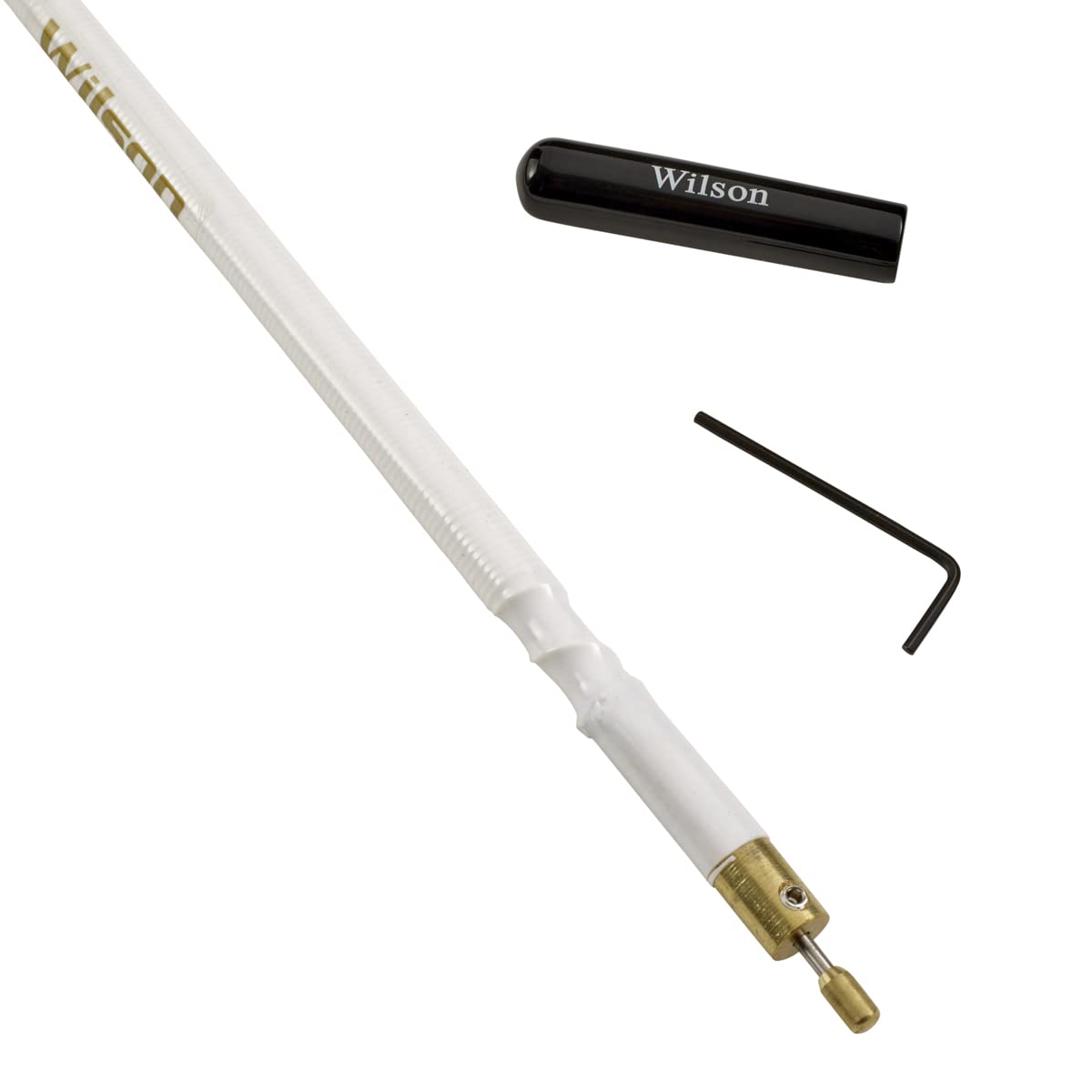 305-485 Wilson Antennas CB Antenna Silver Load FGT Series 3'Fiberglass Whip Antenna, AM|FM Ready, White