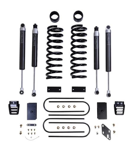 ReadyLIFT 3'' coil lift kit 49-19332 - front coils and rear blocks, radius arm drop brackets, Falcon shocks For Dodge/Ram 3500 Dually 4WD