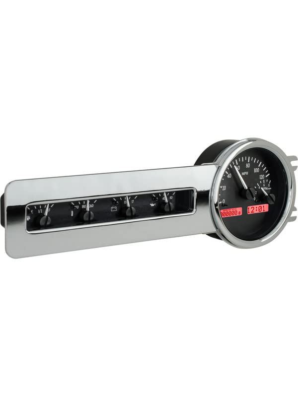 Dakota Digital VHX-41C-K-R 41-48 Chevy Car Analog Dash Gauge System Black Alloy Red