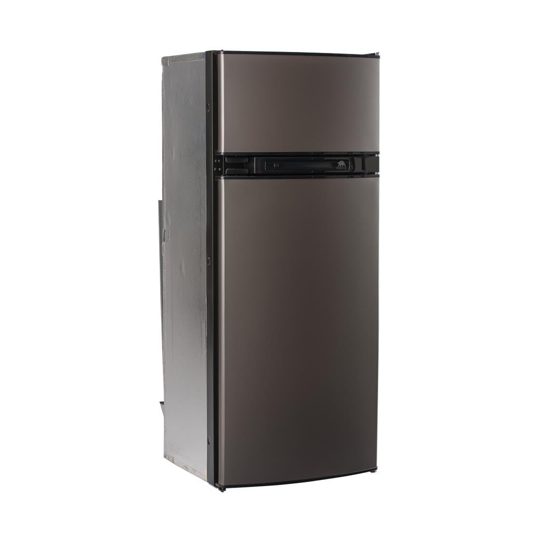 Norcold 3.7 cu. ft. N3150AGL Refrigerator 2 Door (3-Way AC/LP Euro, Left Hand Door Auto LCD Control Grey Doors)