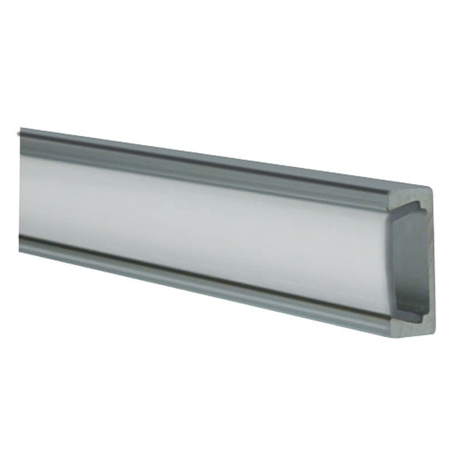 1M Track - Heise - Silver Anodized Aluminum - Frosted Surface Mount (HE-ATFL)