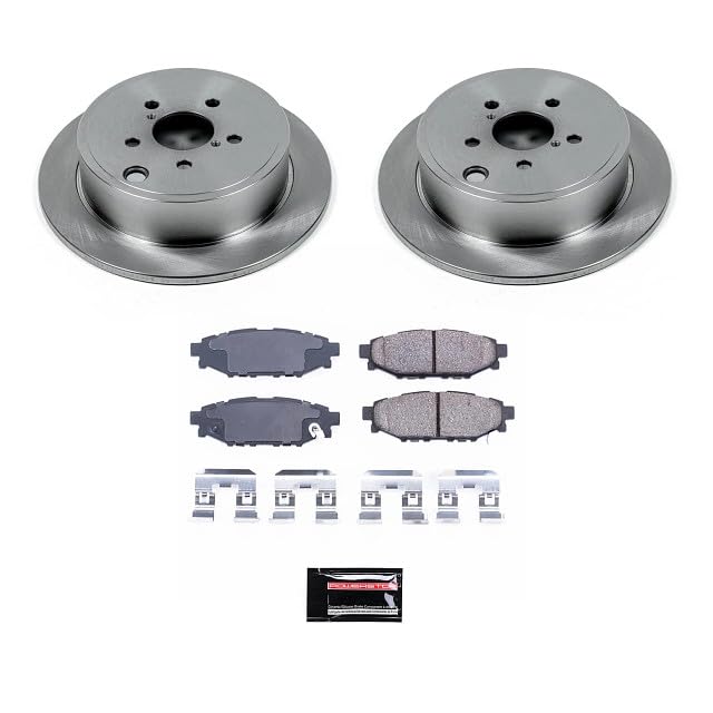 Power Stop Rear Replacement Brake Kit For Subaru BRZ Forester Impreza Legacy Outback WRX - Autospecialty OE Brake Rotors and Ceramic Brake Pads [Application Specific], KOE4631