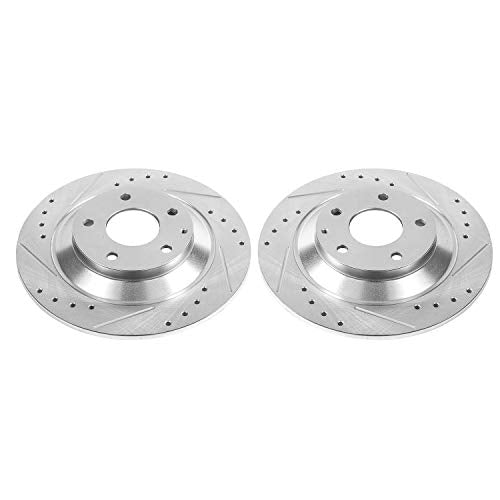 Rear Power Stop JBR1595XPR Drilled & Slotted Evolution Rotor Pair