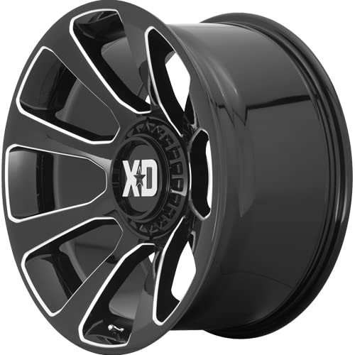 Xd854 Wheels Reactor Gloss Black Milled Wheel with Alloy Steel (20 x 9. inches /5 x 78 mm, 0 mm Offset)
