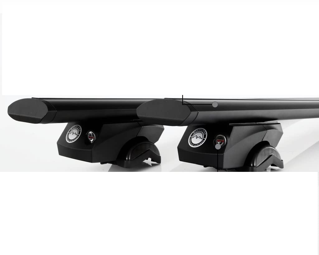 Freedom Bar Combo Mounting Kit - 4 Pieces Black Factory Side Rail Mount and 55" Black Straight Crossbars