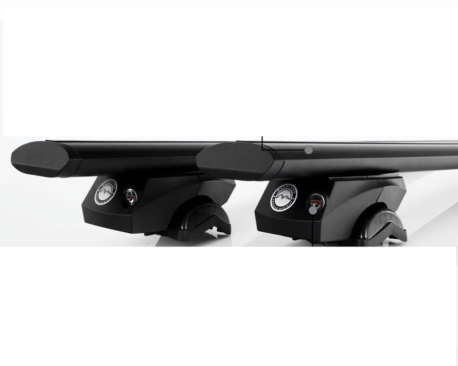 Freedom Bar Combo Mounting Kit - 4 Pieces Black Factory Side Rail Mount and 55" Black Straight Crossbars