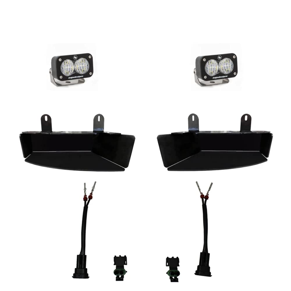 Baja Designs Fog Pocket S2 Sport LED Light Kit fits Dodge Ram 2500/3500 2019-21 (Wide Cornering; Clear)