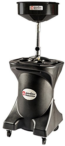JDI-27DC JohnDow Industries 27 Self-Evacuating Portable Oil Drain, 16 inch Diameter Centered Funnel, Adjustable Funnel Height of 45 in. to 70 in. with Molded in Tool Tray for Oil Filters and Tools