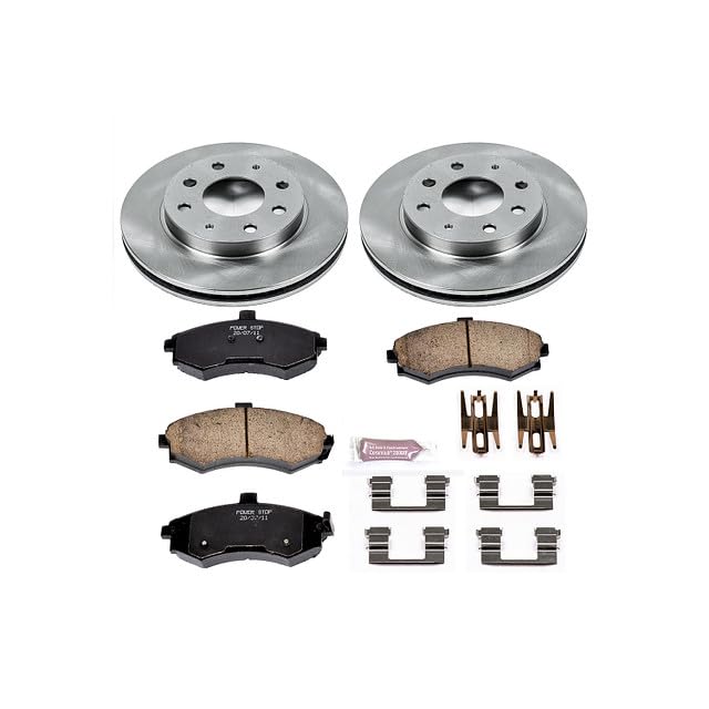 POWERSTOP Autospecialty KOE1093 Front Replacement Brake Kit-OE Brake Rotors & Ceramic Brake Pads For Hyundai Elantra 2002-2005 [Model Specific]