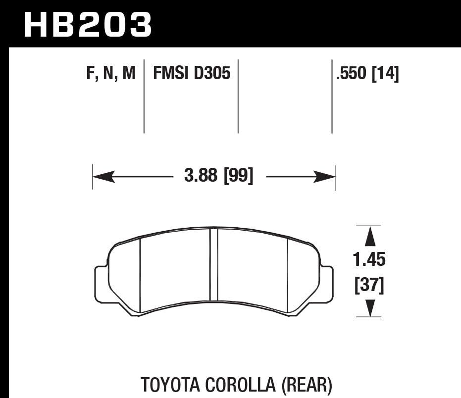 Hawk Performance HPS Performance HB203F.550 Street Brake Pads