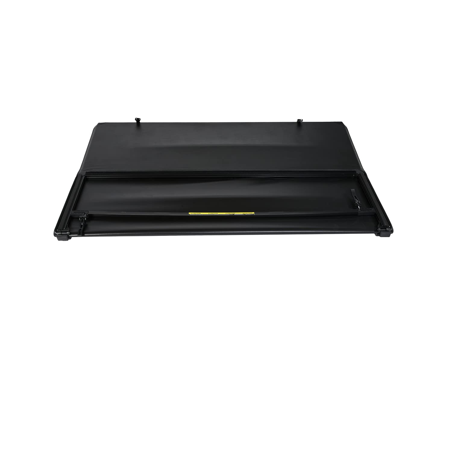 Soft Tri-Fold TrailFX Tonneau Cover Fits Ford Ranger 6 Foot Bed 2019-2023 Lockable Using Tailgate Handle Black Vinyl with Aluminum Rails Clamp-On Truck Bed Cover 3 Panels and 2 Folds TFX3318
