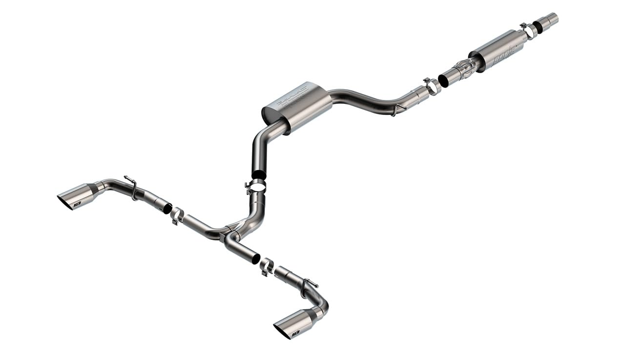 BORLA Cat-Back 140883SB Performance Exhaust System for 2022-2023 Volkswagen GTI MK8 2.0L 4 Cyl. Dual Shift Gearbox Dual Clutch Automatic (DSG)/ Manual Transmission Front Wheel Drive 4 Door Hatchback.