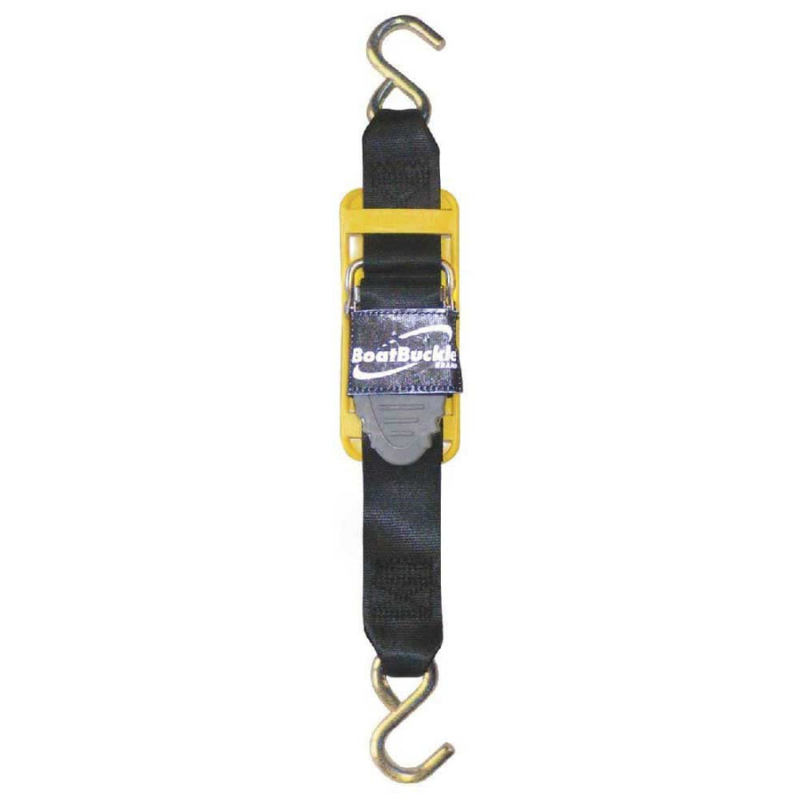 Kwik-Lok BoatBuckle Pro Series Transom Tie-Down (2-Inch x 4-Feet, Black), Pack of 2