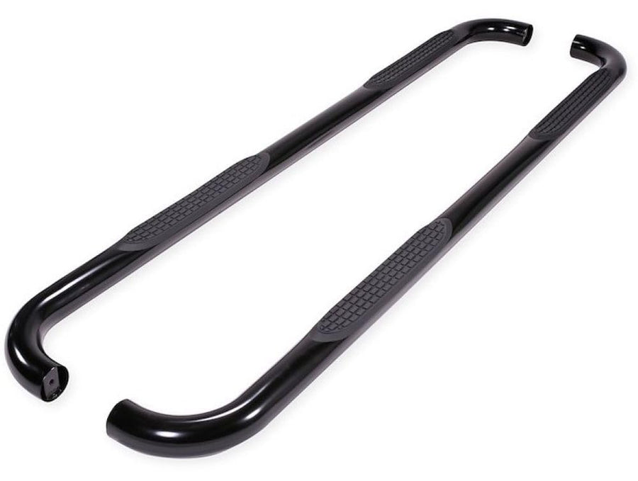 TrailFX Nerf Bars Steel with Step Pads Fits Ford F-150 Crew Cab 2009-2014 Black Semi-Gloss Powder Coated 3-Inch Round Bent Running Boards Rocker Panel Mount TrailFX 113030409