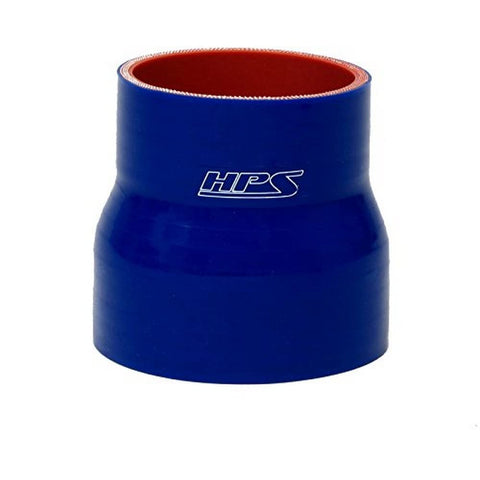 HPS Silicone HTSR-125-150-L4-BLUE High Temperature 4-ply Reinforced Reducer Coupler Hose, 100 PSI Maximum Pressure, 4" Length, 1.25" > 1.5" ID, Blue