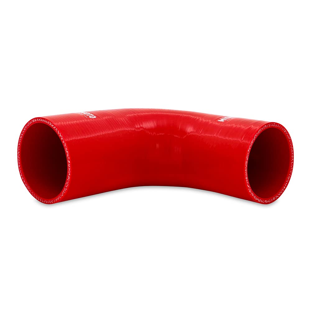 Mishimoto 90-Degree MMCP-R90-30325RD Silicone Transition Coupler, 3.00" to 3.25", Red
