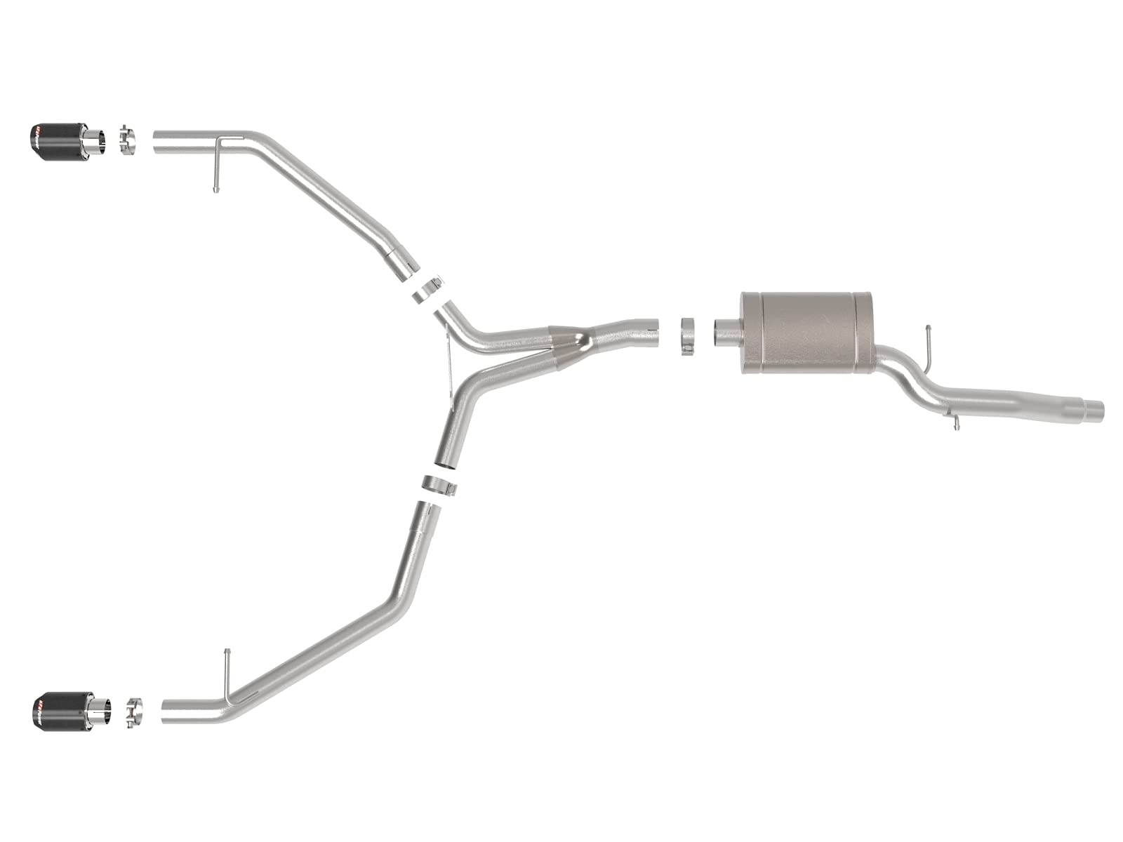 MACH Force-Xp aFe Power 49-36437-C 3 IN to 2-1/2 IN Stainless Steel Axle-Back Exhaust w/Carbon Tip, fits Audi Allroad 13-16 L4-2.0L (t)