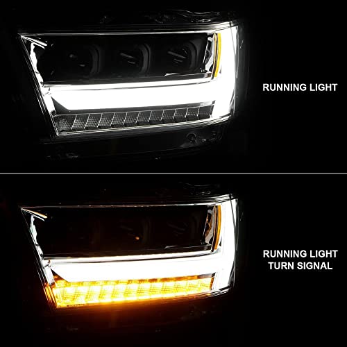19-20 Dodge Ram 1500 Tradesman LED Projector Headlights Aridex Plank Style w/Sequential Black (Driver) (111495-L)