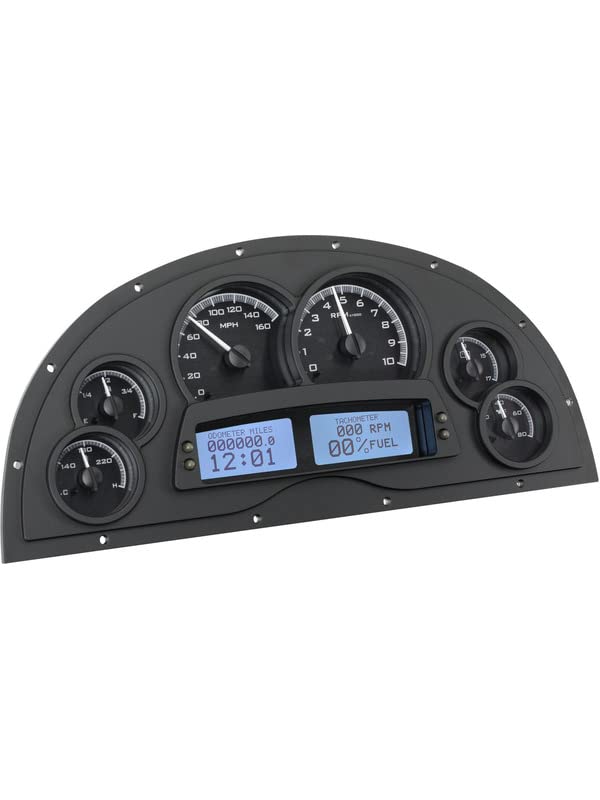 Dakota Digital VHX-1200-K-W Analog Gauges Marquez Design Dash 67 68 69 Camaro Black Alloy White