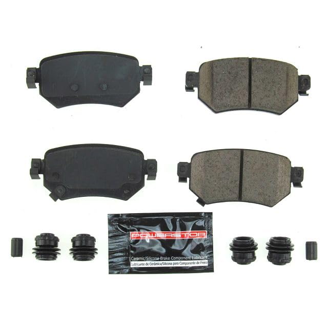 Power Stop Z23-1874 Z23 Evolution Sport Rear Carbon Fiber Infused Ceramic Brake Pads with Hardware For Mazda 6 2016-2021 [Model Specific]