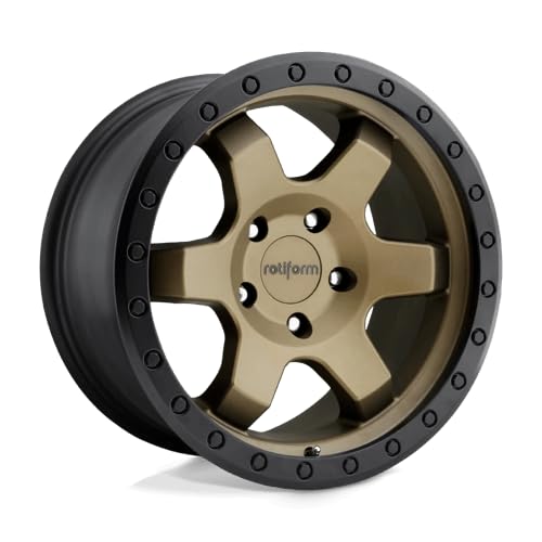 Rotiform 17x9 six 6x139.7 1et 106.10mm matte bronze black bead ring wheel