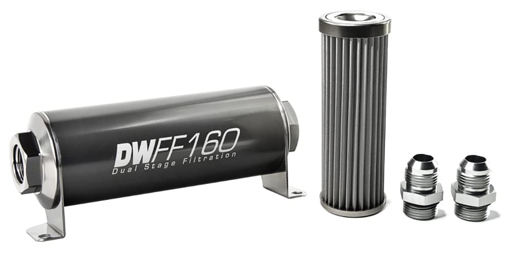 in-line DeatschWerks Fuel Filter and housing kit (8-03-160-040K-10)