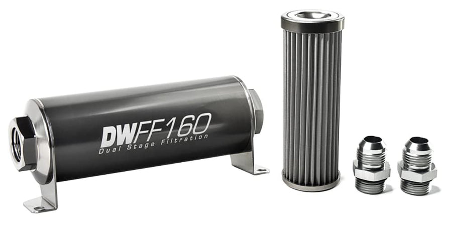 in-line DeatschWerks Fuel Filter and housing kit (8-03-160-040K-10)