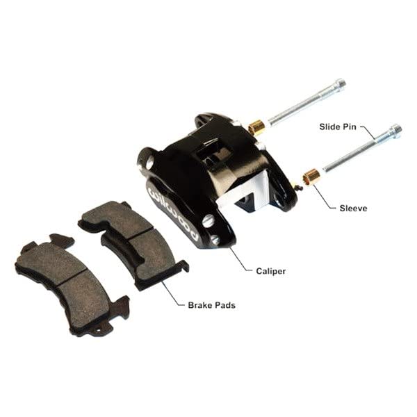 D154 WILWOOD Front Caliper Kit - Black 1.62 / 1.62" Piston,1.04" Rotor