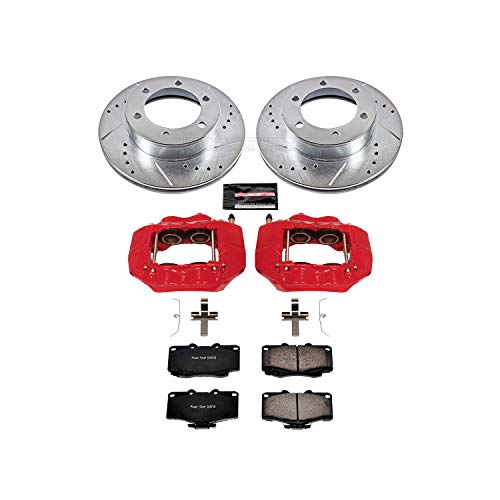 Power Stop Z23 KC1233A Evolution Sport Front Caliper Brake Kit- Brake Rotor, Carbon-Fiber Ceramic Brake Pads and Brake Caliper For Toyota Tacoma 1995-2004 [Model Specific]
