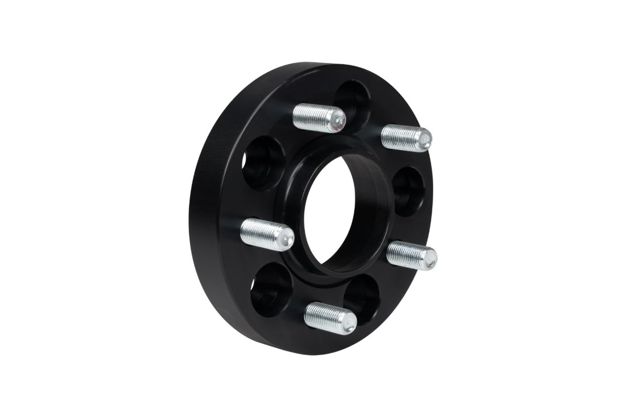 Eibach Wheel Spacer, 20 mm Thick, 5 x 114.3 mm Bolt Pattern, Lug Nuts Included, Aluminum, Black Anodized, Compatible with Tesla Model 3 2017-23 / Tesla Model Y 2020-25, Pair