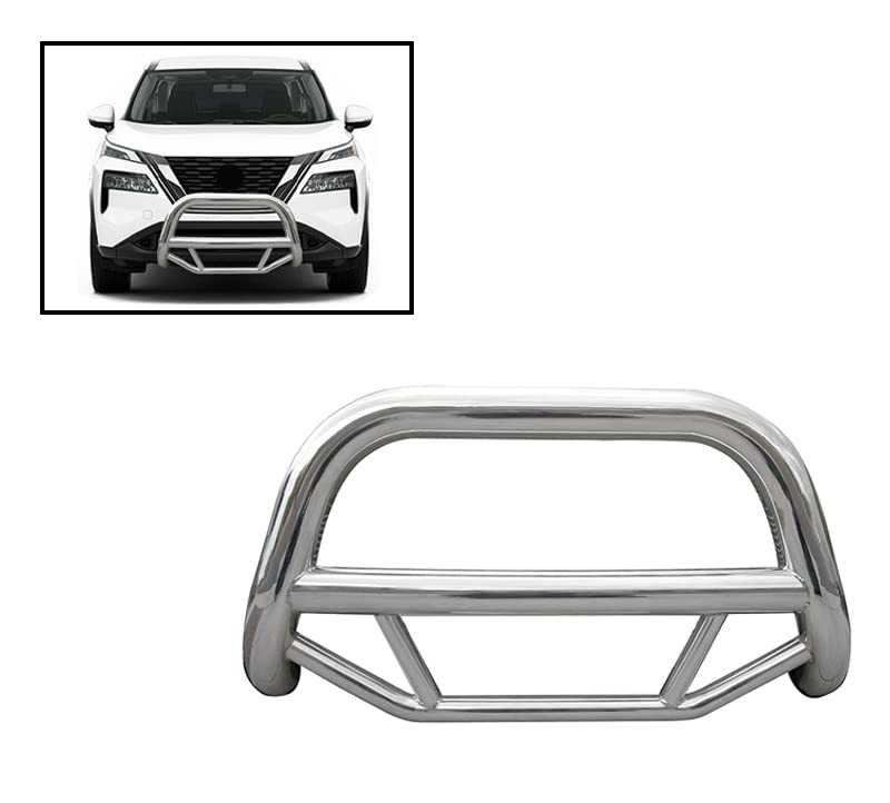 Max Bull Bar Black Horse No Skid Plate Stainless Steel Compatible with 2021-2023 Nissan Rogue-MBS-NIA902