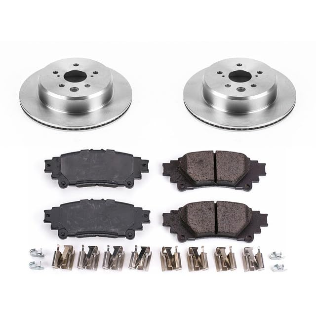 Power Stop Autospecialty KOE6514 Rear Replacement Brake Kit-OE Brake Rotors & Ceramic Brake Pads For GS200t, GS300, GS350, GS450h, IS200t, IS300, IS350, RC200t, RC300, RC350 [Model Specific]