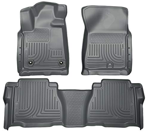 Weatherbeater Husky Liners | Fits 2012-2013 Tundra CrewMax Double/CrewMax Cab - Front & 2nd Row Liner (Footwell Coverage) - Grey, 3 pc. | 99592