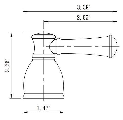 Dura Faucet RV Hot/Cold Bell Style Faucet Replacement Handles DF-RKL-ORB (Oil Rubbed Bronze)