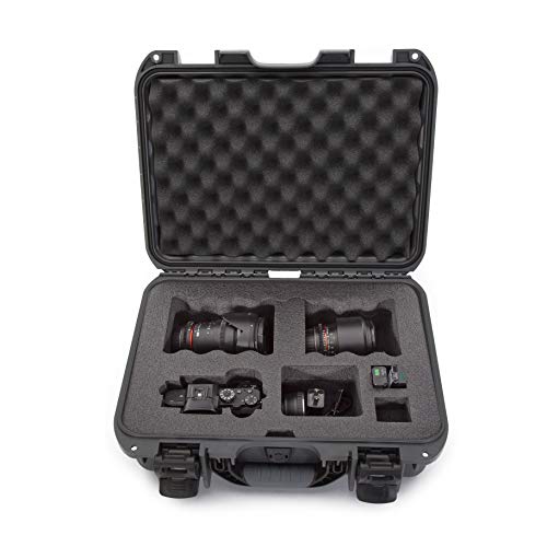 Waterproof Nanuk 920 Hard Case with Custom Foam Insert for Sony A7R Size Camera - Graphite