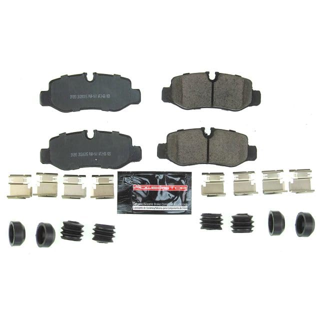 Power Stop Z23-1893 Z23 Evolution Sport Rear Carbon Fiber Infused Ceramic Brake Pads with Hardware For Mercedes-Benz Metris 2016-2023 [Model Specific]