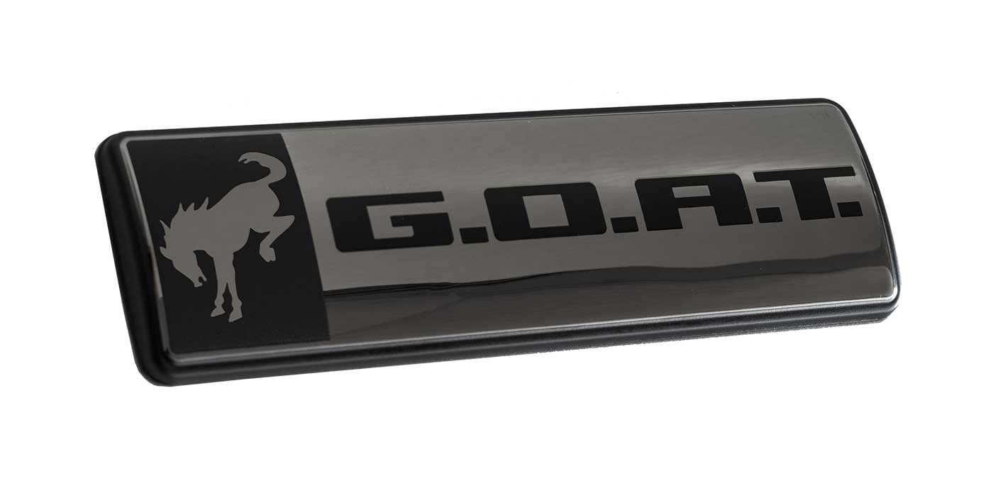 Ford Performance 4.5" Black Dark Chrome M-1447-GOATBLK Emblem for 2021-2025 Bronco